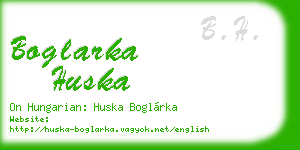boglarka huska business card
